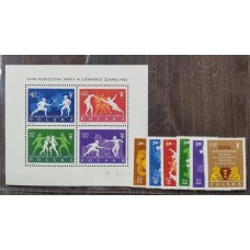 POLONIA 1963 Yv 1271/6 SERIE COMPLETA + HOJA BLOQUE Yv 36 NUEVA MINT 72 €